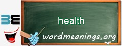 WordMeaning blackboard for health